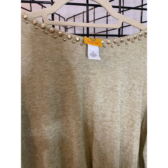 Ruby Rd Embellished Top Sz L - Picture 2 of 3